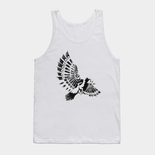 Raven Crow Shaman tribal tattoo design Tank Top